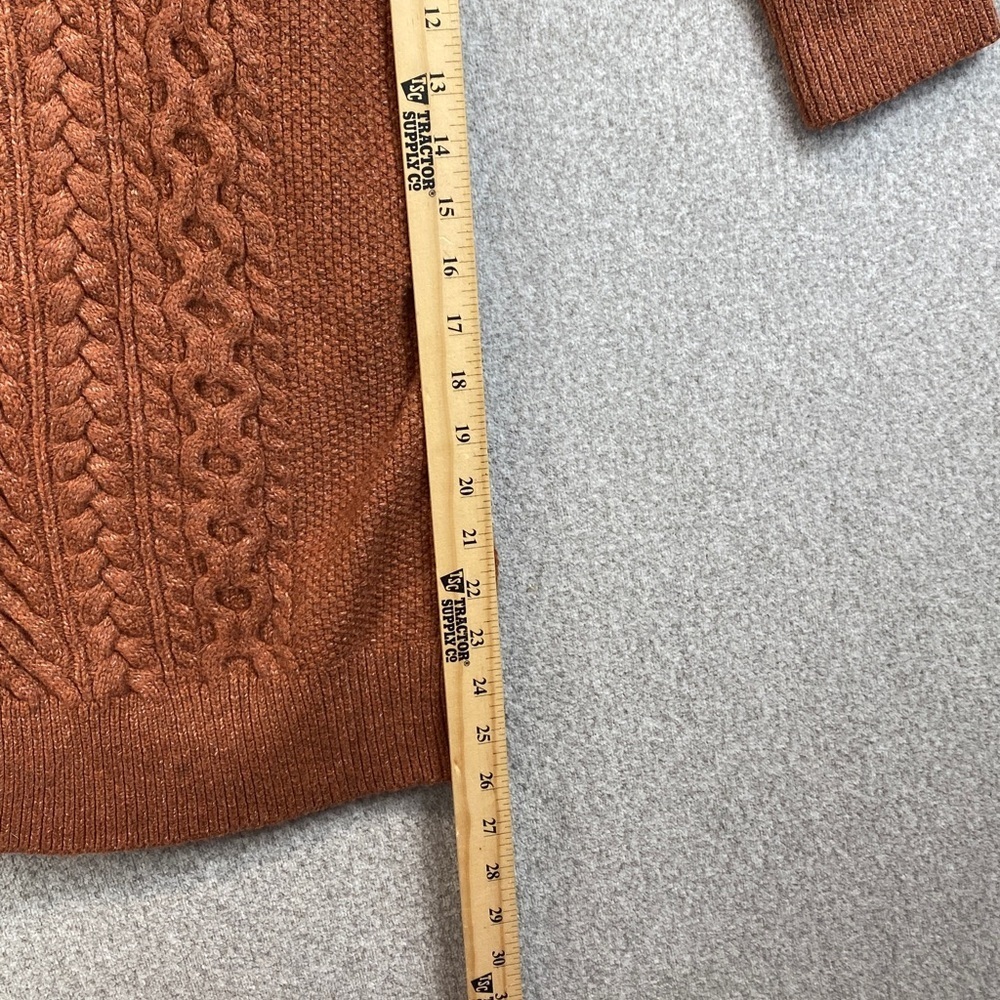 Nili Lotan chunky knit cardigan L long line open cable knit basketweave casual - Picture 4 of 10